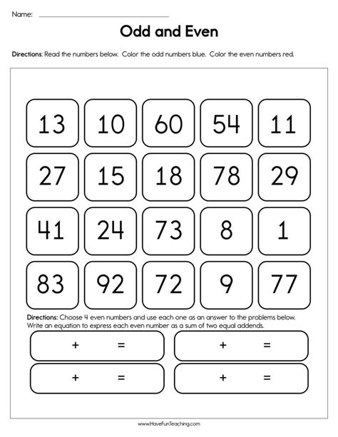 odd even worksheets|odd and even practice worksheets.